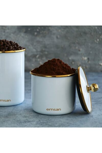 Emsan Μικρό βάζο από εμαγιέ Troy, λευκό