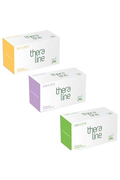 Theraline 1 Adet Form Detox +1 Adet Calm Relax+ 1 Adet Easy Digest ( Bütüncül...
