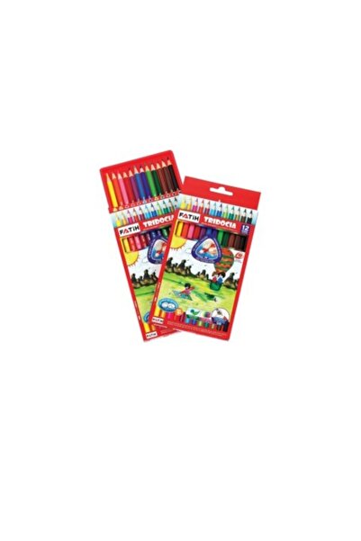 Fatih Tridocia 12 Renk Üçgen Tam Boy Kuruboya