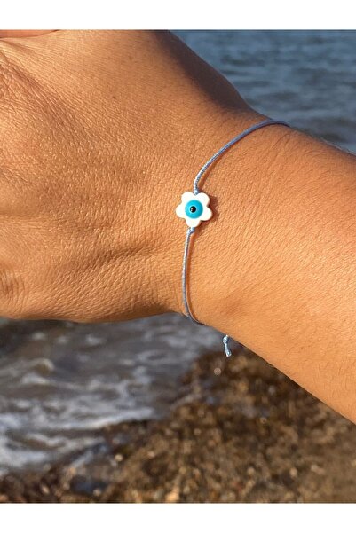 Lade ديزي أم اللؤلؤ الخرز عين الشر وسوار الخيط الأزرق