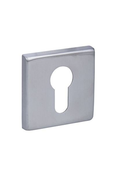 Hafele Square Barrel Door Handle Rosette 52mm, Matte Nickel Color
