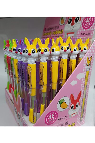 Mikro Sevimli Tavşan Figürlü Versatil Kalem 0,7 Mm, Sarı