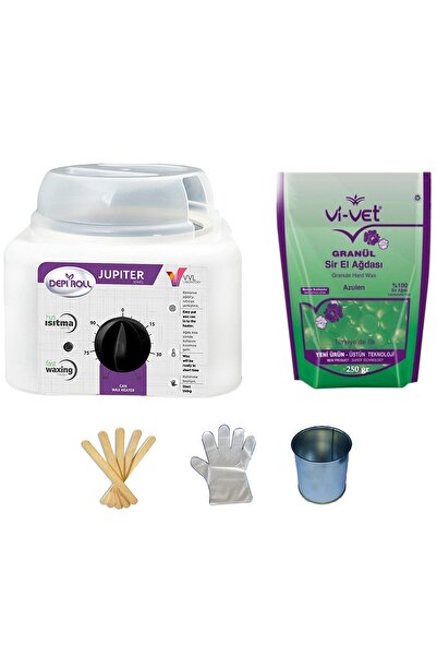 Vi-vet Depi Roll Ağda Makinesi +2 Adet Granül Azulen 250gr Yedek+cezve