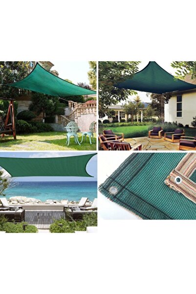 Asenya Gölgelik File 2x5 Metre Şeritli Kuşgözlü Delikli Gölgelik Kumaş Yeşil ...