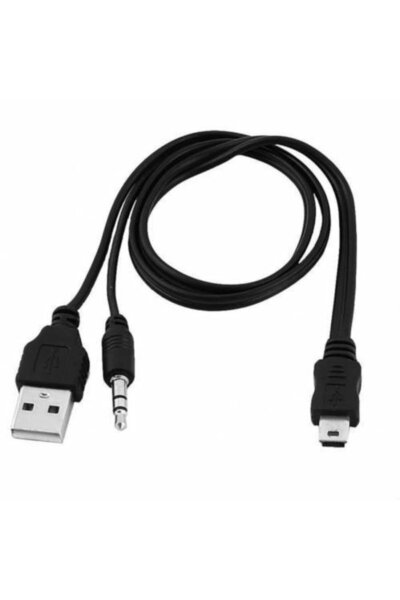 Platoon 5 Pin Mini Usb Aux Stereo 3.5mm To Usb Ses Bombası Bluetooth Spea