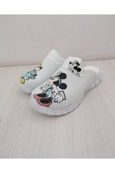 20tasarımterlik Mickey Mouse Themed Ultra Light Sole Orthopedic Medical Sabo Slippers Nurse Slippers Doctor Slippers
