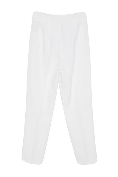 Trendyol Collection Iron Trace Ecru gewebte Hose - TWOSS24PL00186