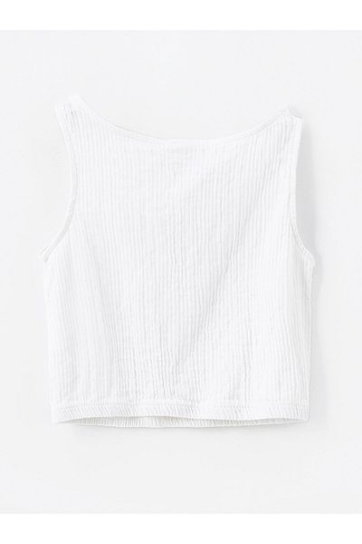 LC Waikiki Crop-Bluse für Mädchen – Rundhalsausschnitt