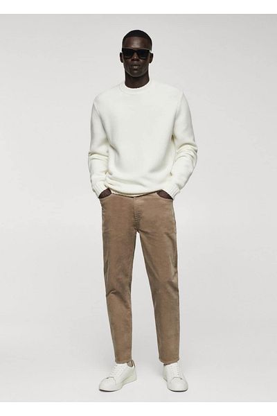 MANGO Man Slim Fit Micro Corduroy Trousers