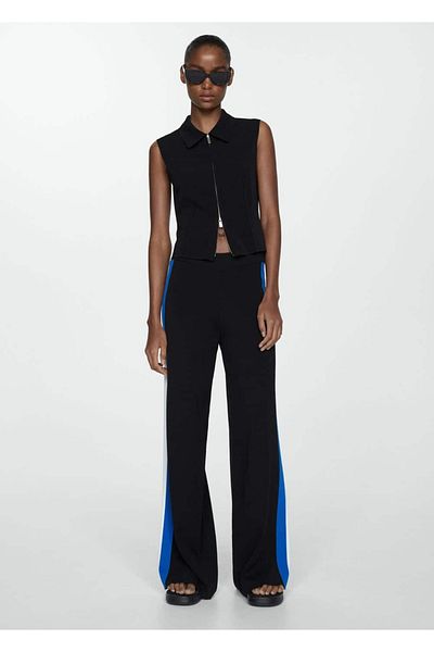 MANGO Woman Linen Knitwear Cotton Trousers