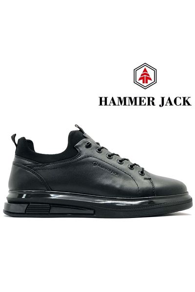 Hammer Jack Pánské boty Surrey Leather Casual – 102-24815-M, BLACK-SKIN