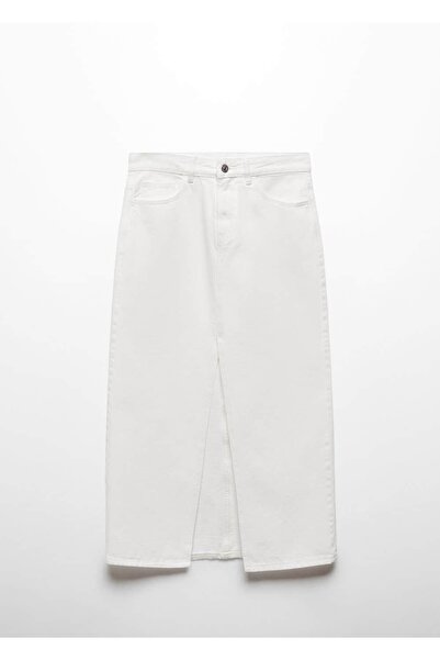 Mango Teen Yırtmaçlı Denim Etek