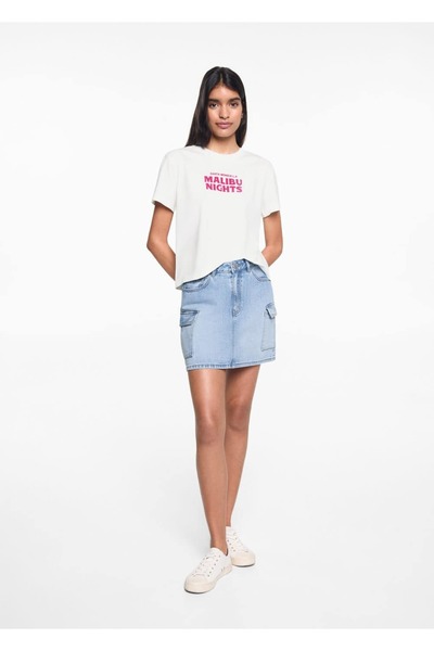 Mango Teen Tricou cu mesaj