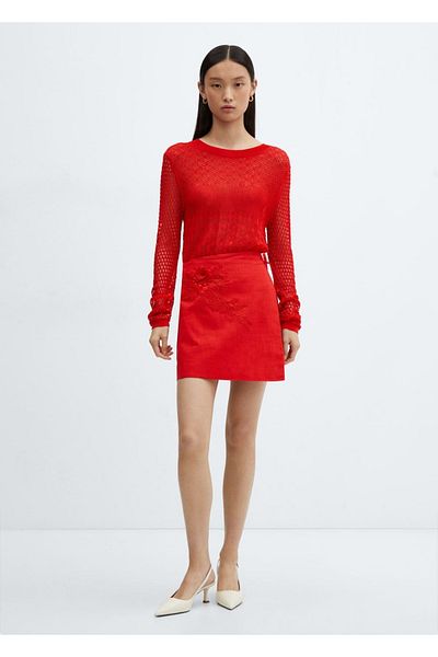 MANGO Woman Knitwear Sweater - Openwork Detail
