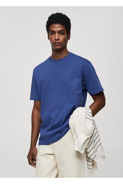 MANGO Man Μπλουζάκι Comfortable Cut Basic 100% Cotton