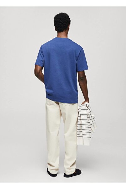 MANGO Man %100 pamuklu rahat kesim basic tişört