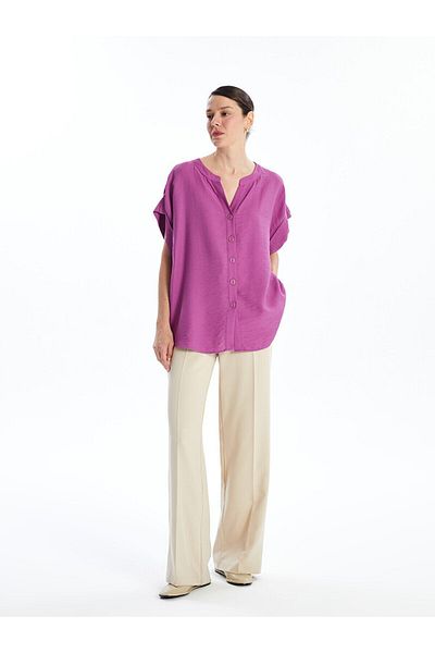 LC Waikiki Damen Shirt - LCW, Leckkragen, Kurzarm