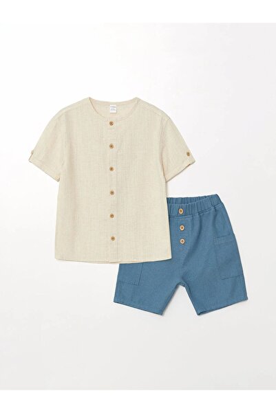 LC Waikiki LCW Baby - Crew Neck Short Sleeve Baby Boy Shirt and Shorts 2 Piec...