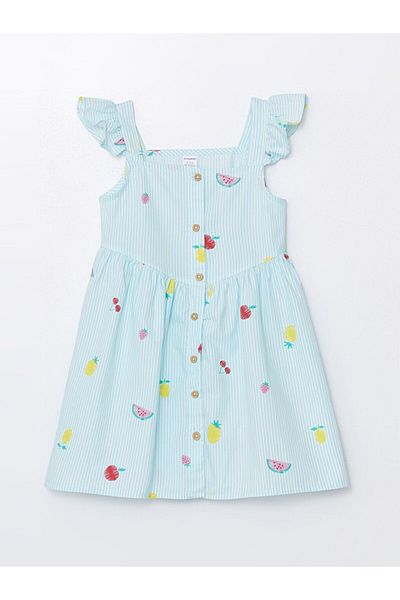 LC Waikiki LCW Baby - Square Neck Sleeveless Printed Dress for Baby Girl