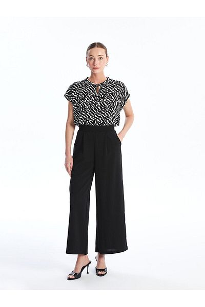 LC Waikiki Pantaloni drepti de damă cu talie elastică