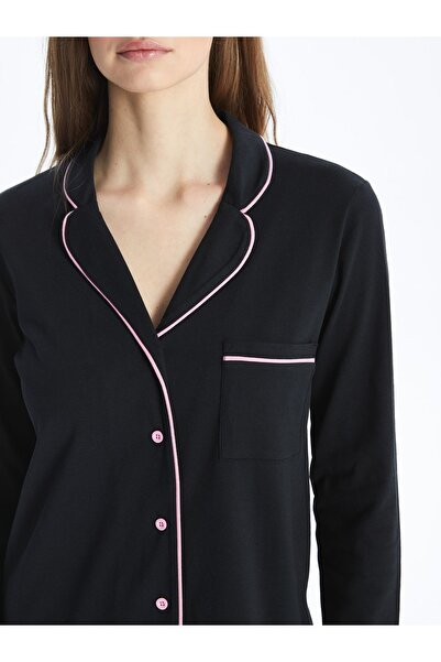 LC Waikiki Shirt Collar Long Sleeve Women's Pajamas Set