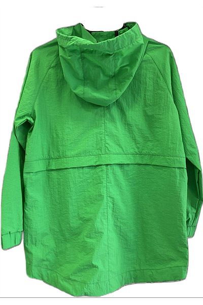 PIQUE Palton verde pentru femei - Manta de ploaie cu gluga si fara captuseala Gilmore