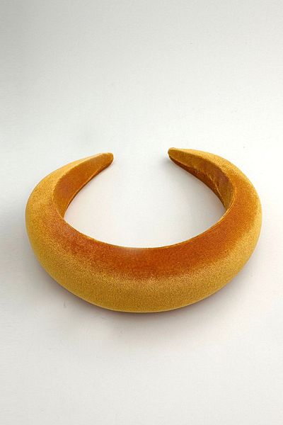 Modex Mustard Yellow Velvet Crown
