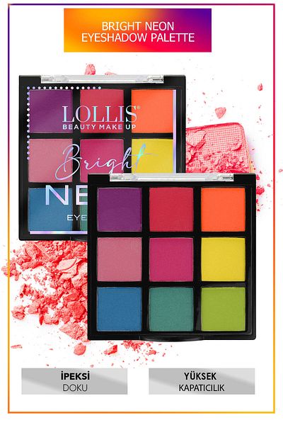Lollis Neon Eyeshadow Palette - Bright Eyeshadow Palette