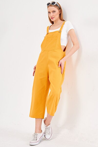 armonika Mustard Women's Gardener Jumpsuit - ARM-20K001117