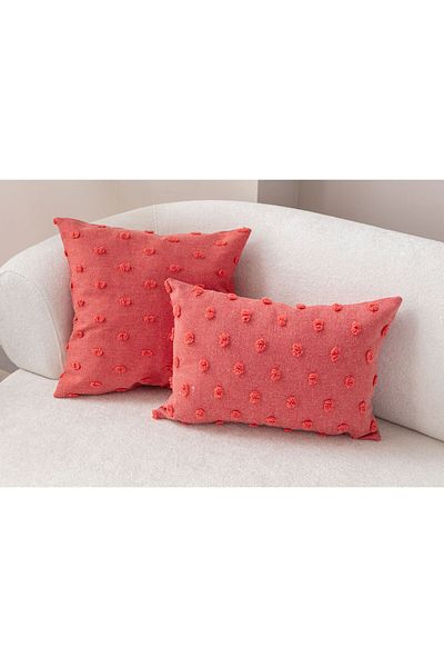 SWITA 43x43 și 35x50 țesătură de in husă de pernă decorativă dublă cu buline