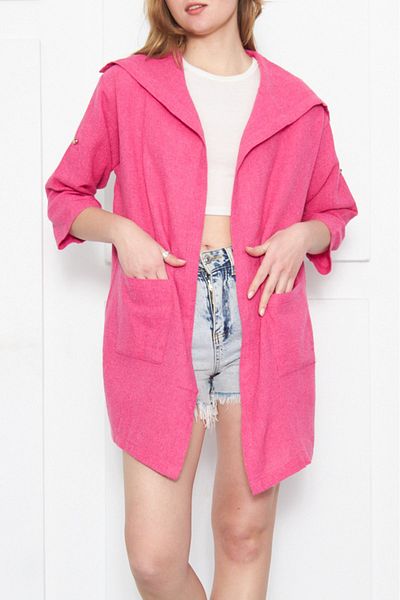 armonika Women's Fuchsia Sleeve Epaulette Seasonal Jacket Arm-23y001096