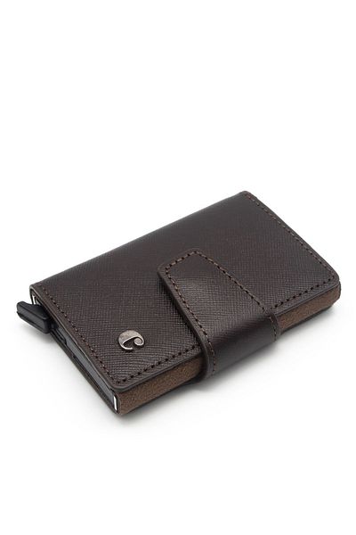 Cacharel Δερμάτινη θήκη πιστωτικής κάρτας Brown Wint - 0270W18