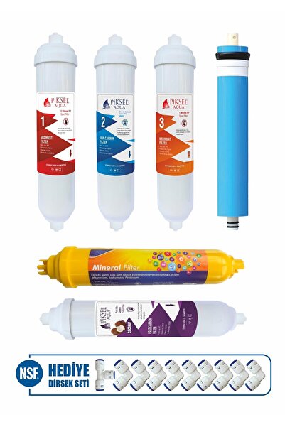 Piksel Aqua 14 Aşamalı Gold Mineralli Filtre Seti