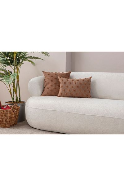 SWITA Ленена възглавница с шарка на точки - 43x43 и 35x50