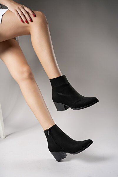 Riccon Gworlann Kadın Bot 00125005 Siyah Süet