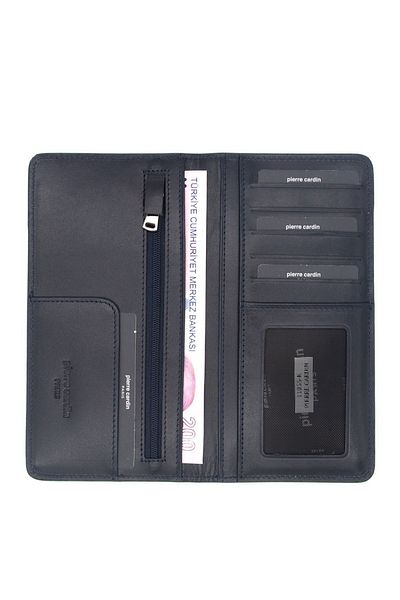 Pierre Cardin Men's Navy Blue Analin Leather Wallet 11055o15