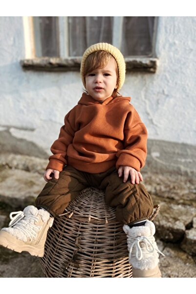 BEBEĞİME ÇORAP Φούτερ με κουκούλα Oversize - Βρεφική/Παιδική Φούτερ με τρεις κλωστές με φλις εσωτερικά χοντρό ύφασμα