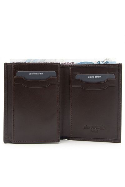 Pierre Cardin Men's Wallet - Brown Leather, Model 2734d06