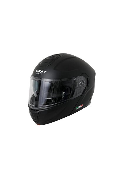 Sway SW 917 DOUBLE VİZOR PINLOCK READY MAT BLACK KASK