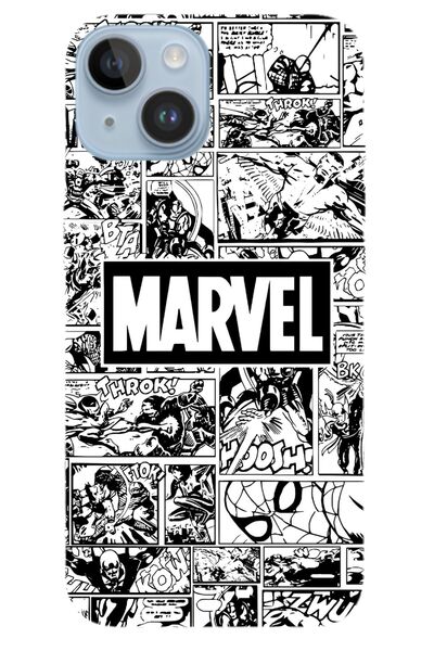 Başak Aksesuar IPHONE 13 UYUMLU İÇİ KADİFE LANSMAN MARVEL BASKILI