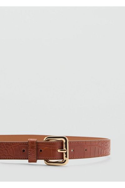 MANGO Woman Crocodile Skin Look Belt