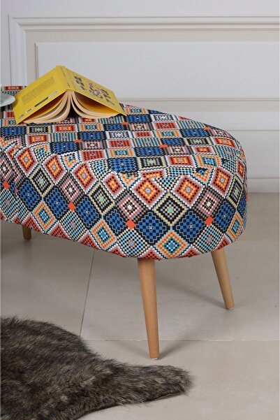 PufyHome LUNA EFSANE 90 CM LARGE GÜRGEN AYAKLI ÇOK AMAÇLI BENCH PUF KOLTUK