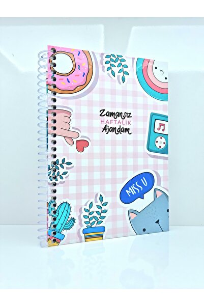 Bam zamansız haftalık  planlayıcı , tarihsiz ajanda , süresiz ajanda , sticke...