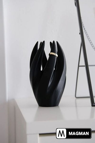 MagMan 12x7 cm Black Ring Stand Organizer