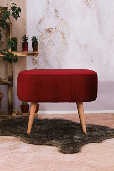 PufyHome DEFNE BORDO GÜRGEN AYAKLI ÇOK AMAÇLI RAHAT GENİŞ PUF KOLTUK
