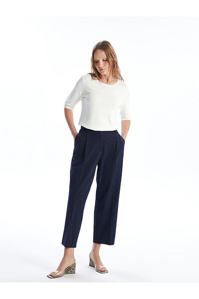 LC Waikiki LCWAIKIKI Classic - Women's Comfortable Molded Rubber Waist Pants