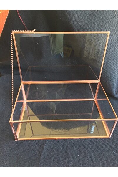 GÜVEN Cam Dikdörtgen Söz Nişan Çok Amaçlı Kutu 25x15x8 Cm