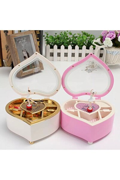 Genel Markalar Müzik Kutusu Kalp Şekli Dans Balerin Hediye Kızlar Için Sevgil...