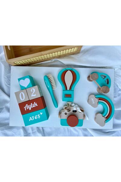 mogokids Renkli objeli set bebek hediyelik bebek çekim aksesuarı dekor