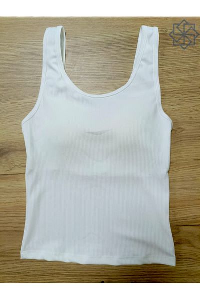 Adeniz Women's Thick Strap Tank Top - Camisole with Chest Pad, Cotton and Lycra